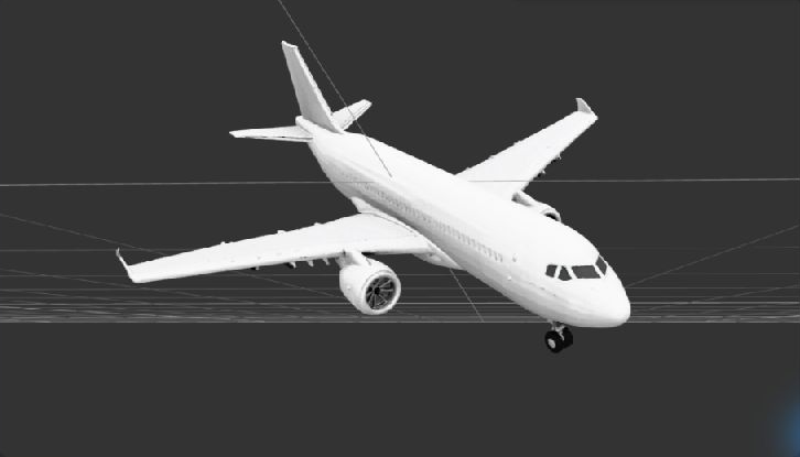 Preview of the actual generated passenger-plane 3D model shared in the Discord conversation